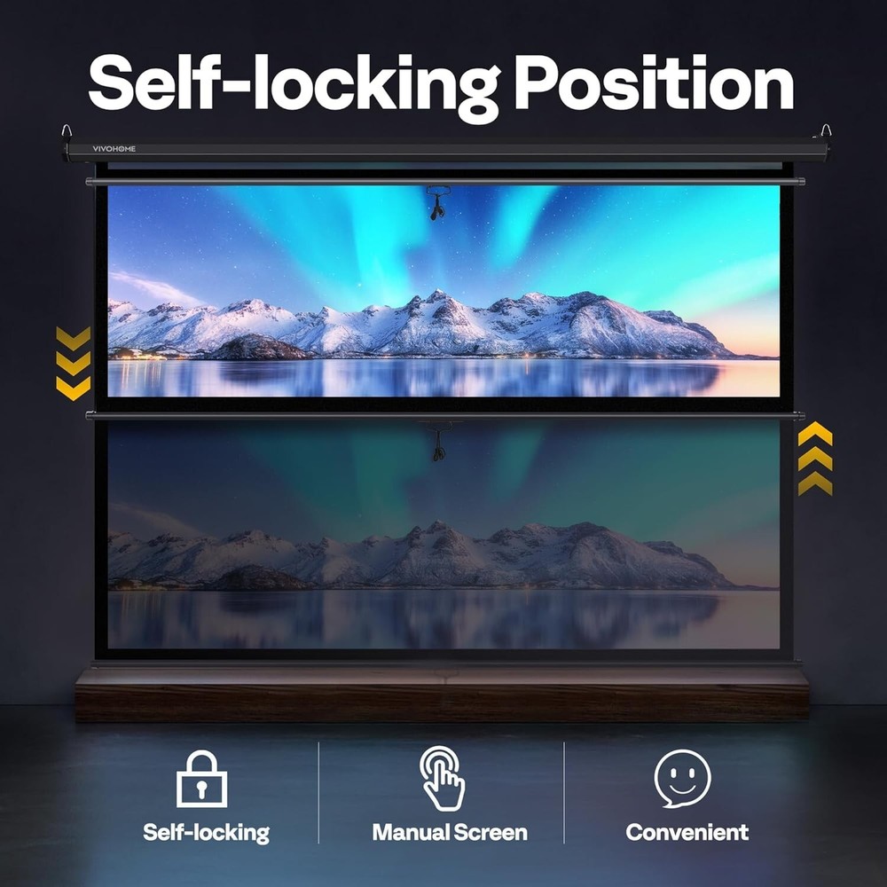 High-Definition 16:9 100'' Pull Down Projector Screen for Cinema Quality Viewing