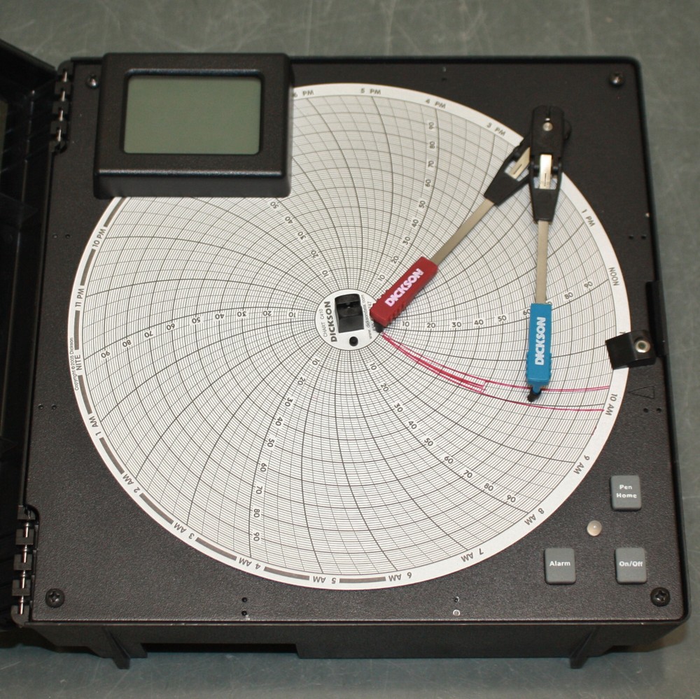 BROKEN - Dickson Universal Input Chart Recorder ET855 / 14905-002, LCD, 8" Dial
