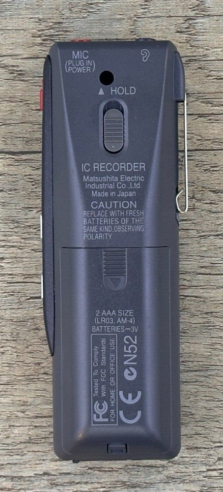 Panasonic RR-US380 Compact IC Digital Voice Recorder - Tested - USB