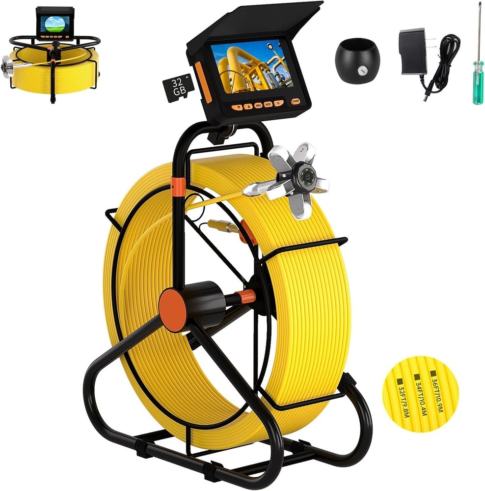 Pipe Inspection Camera 200FT Waterproof DVR