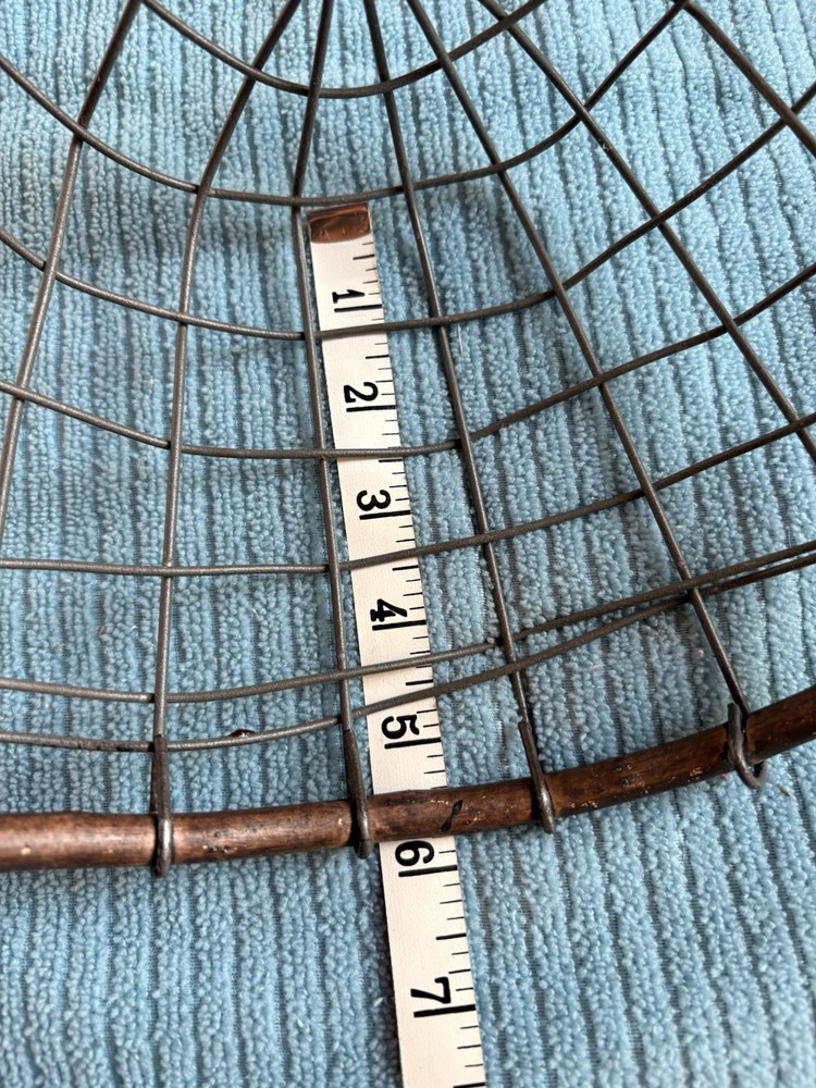 Round Wire Storage Basket Rustic Metal