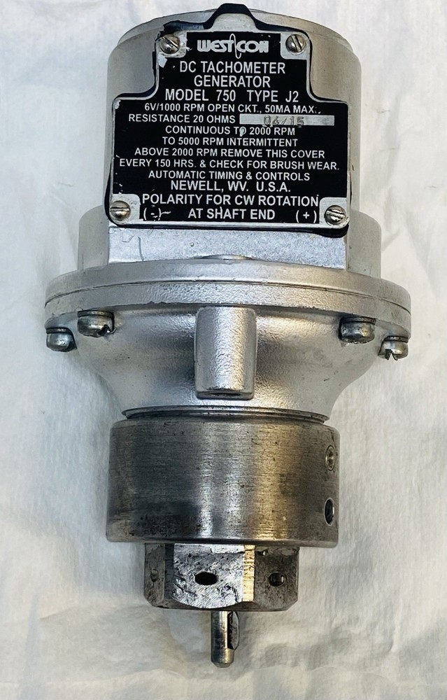 WESTCON 750 Type J2 – DC Tachometer Generator