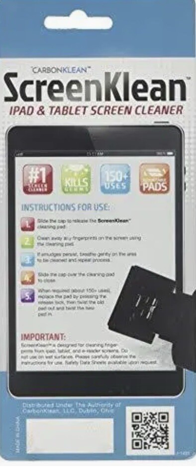 Screenklean Tablet Screen Cleaner Efficient And Durable Carbon Microfiber Techno