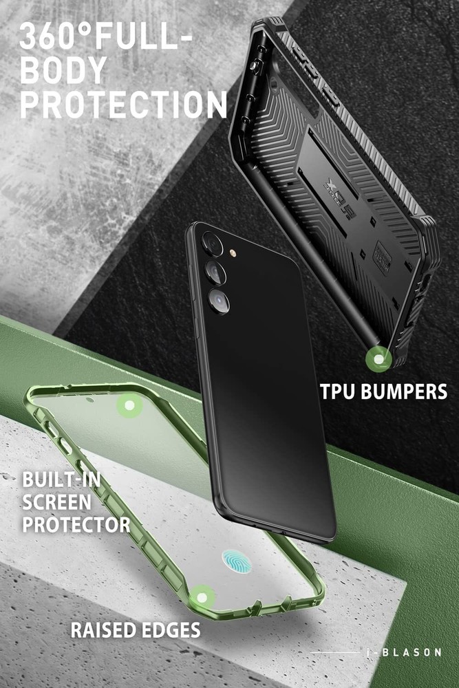 For Samsung Galaxy S23+ Plus 5G, i-Blason Armorbox Case 2 Set Extra Front Frame