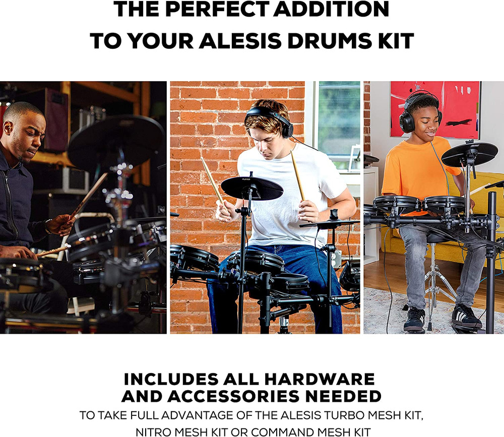 Drum Essentials Bundle - Complete Electric Drum Set Accessory Pack Including a D