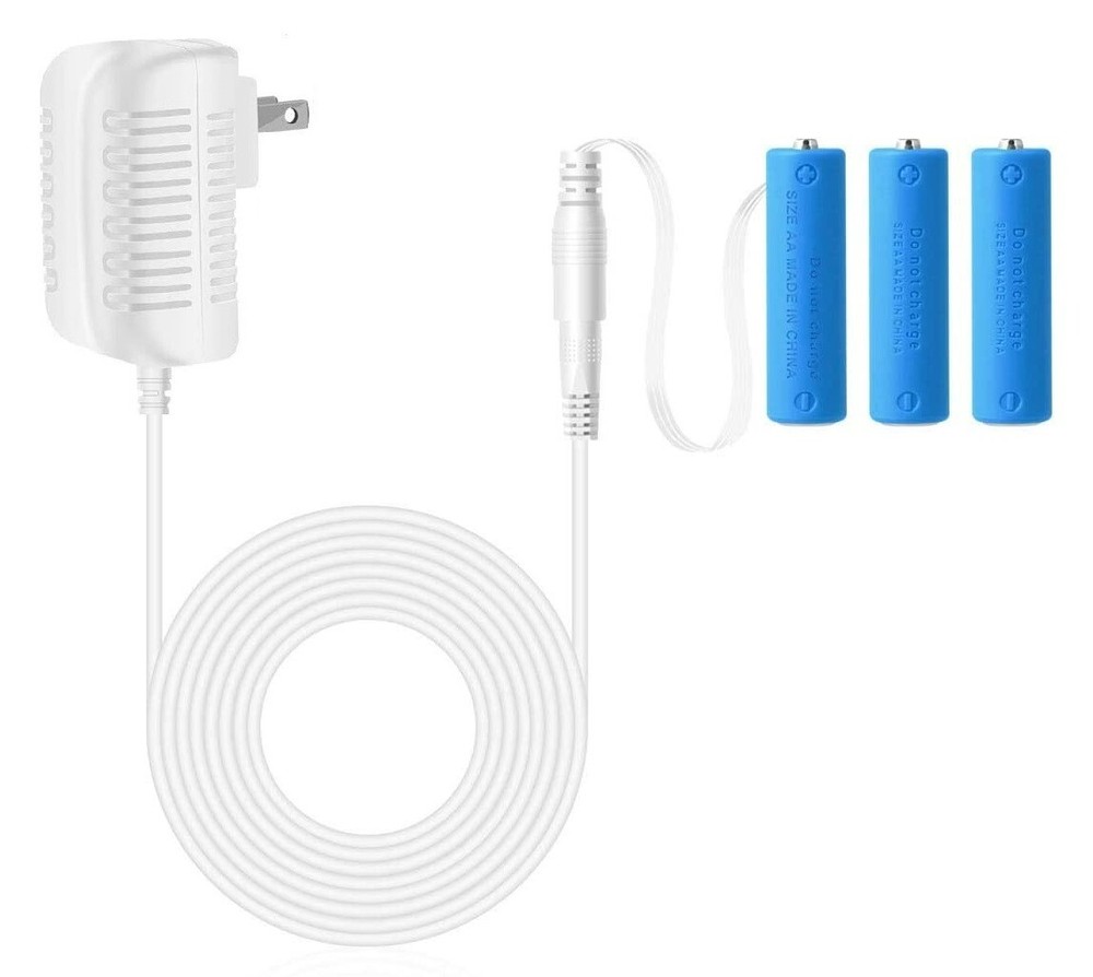 3 x AA Battery Replacement Eliminator Kit (White) for Electronic Devices