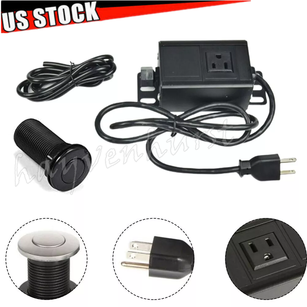 Garbage Disposal Sink Top Single Outlet Air Switch Kit Built-out Adapter Switch