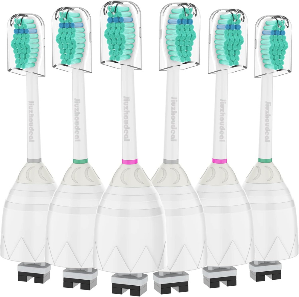 6 Pack Toothbrush Replacement Heads for Philips Sonicare E-Series,