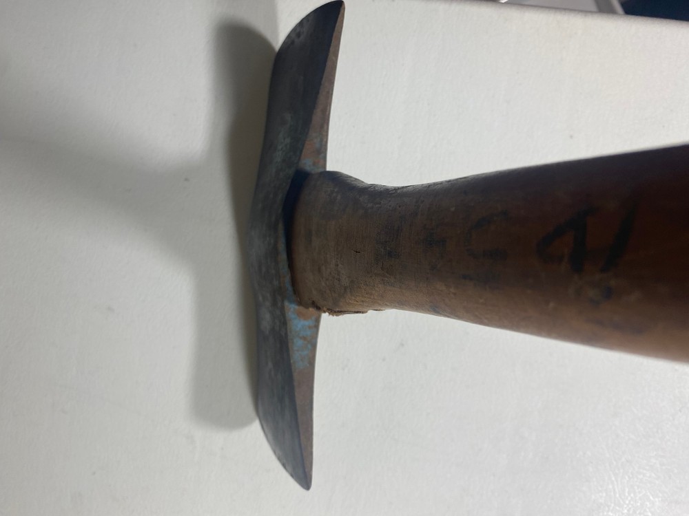 UNBRANDED - DOUBLE BIT AXE WTH ORIGINAL HANDLE "Marked 3 1/2 "