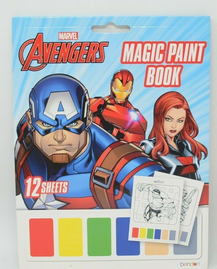 Marvel Avengers Magic Paint Book-12 Sheets