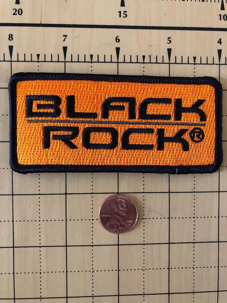 Black Rock Wheels Orange & Black Embroidered patch