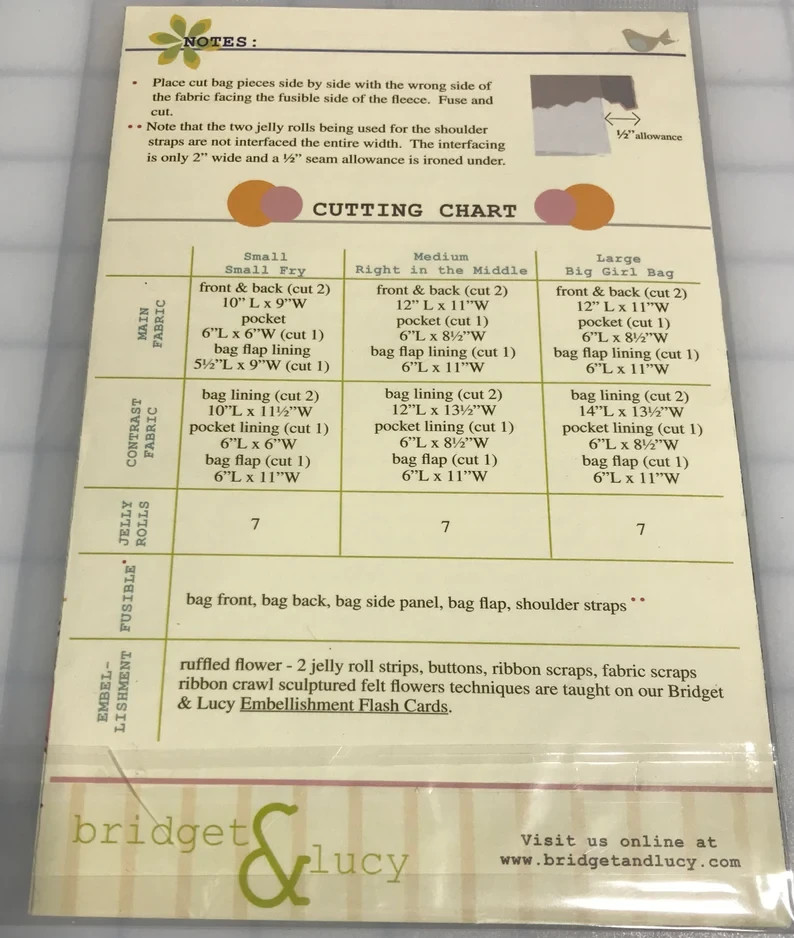 Bye Bye Messenger Bag Sewing Pattern new