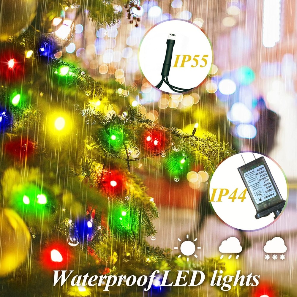 aneeway 400 LED Christmas Tree Lights, Lights Multicolored-400LED