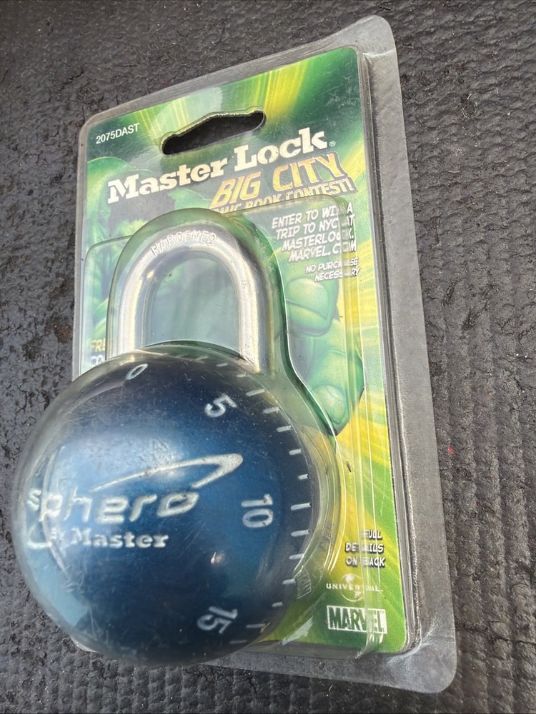 Master Lock Sphero Master Smooth Spin Combination Lock Padlock 2075DAST Blue