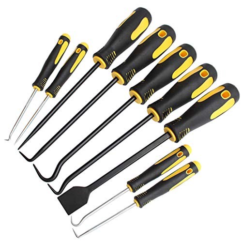 10Pcs Mechanic Pick Set Mechanic Precision Hook Picks Tools Set with Scraper