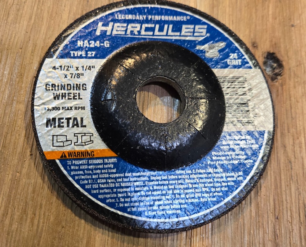 Hercules 4 1/2" Grinding Wheel