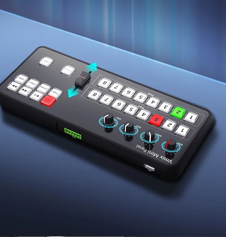 TYST Vmix Mini Switcher Control Panel MIDI2.0 8-Channel Video for for Vmix OBS
