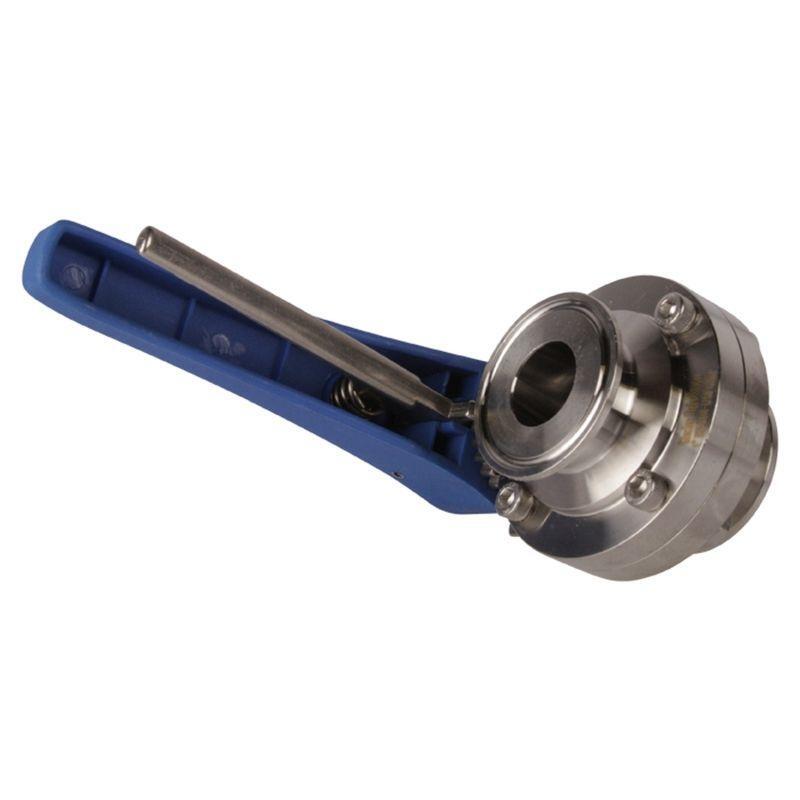 Butterfly Valve | Tri Clamp 1 inch Trigger Handle/Silicone Seat (2 Pack)