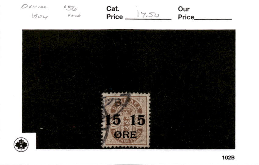 Denmark, Postage Stamp, #56 Used, 1904 (AB)
