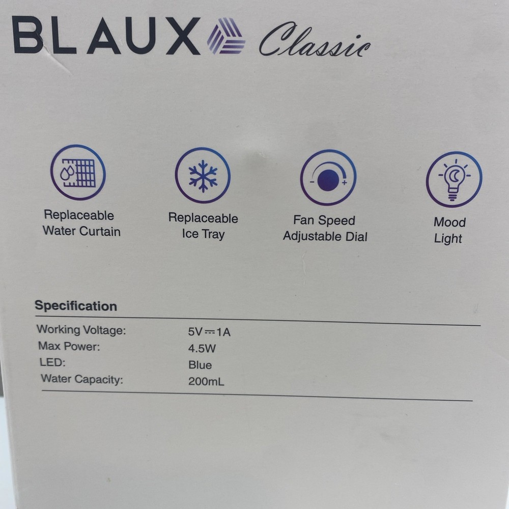 Blaux Classic Desktop AC with Fan Adjustment Dial & Mood Light