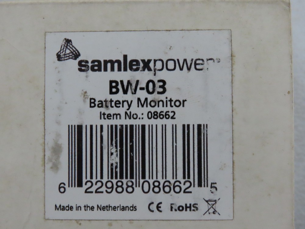 SAMLEX POWER BATTERY MONITER BW-03 08662