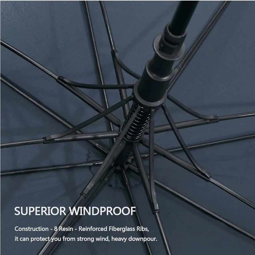 68" Automatic Golf Umbrella Windproof Double Canopy Waterproof Large