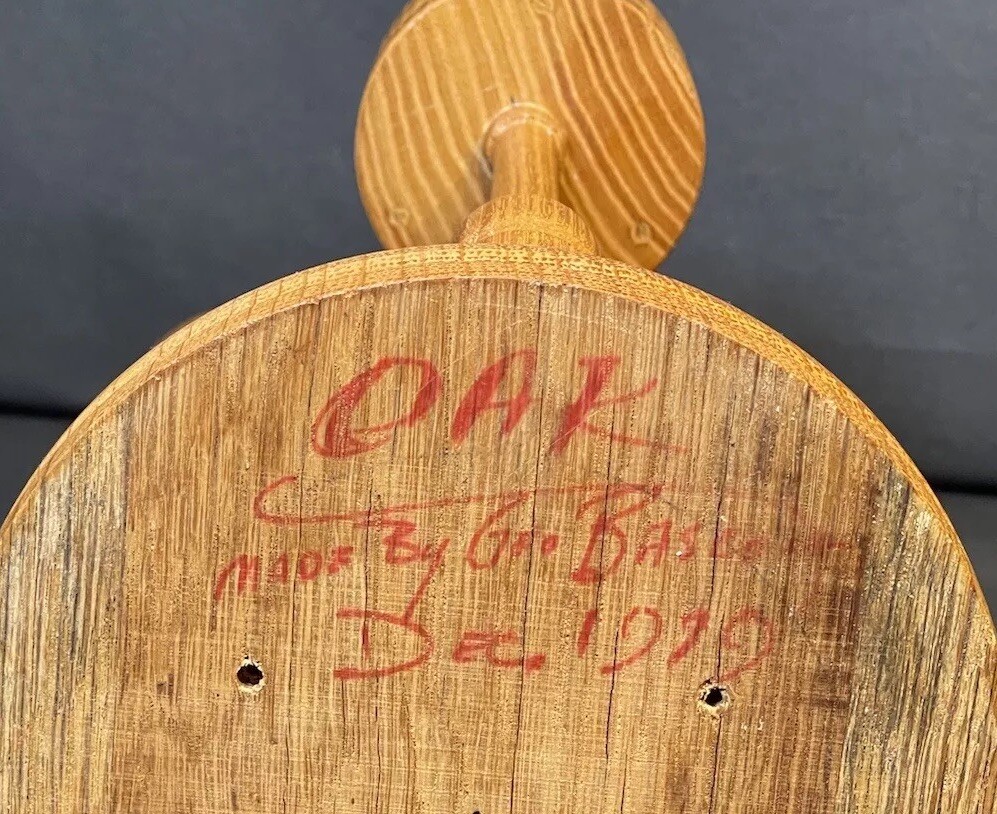 MCM Oak CANDELABRA Hand-made Signed 1979