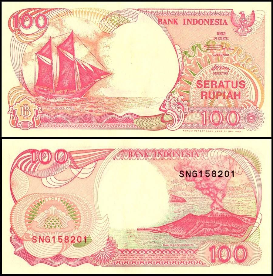 Indonesia 100 Rupiah, 1995, P-127d, UNC