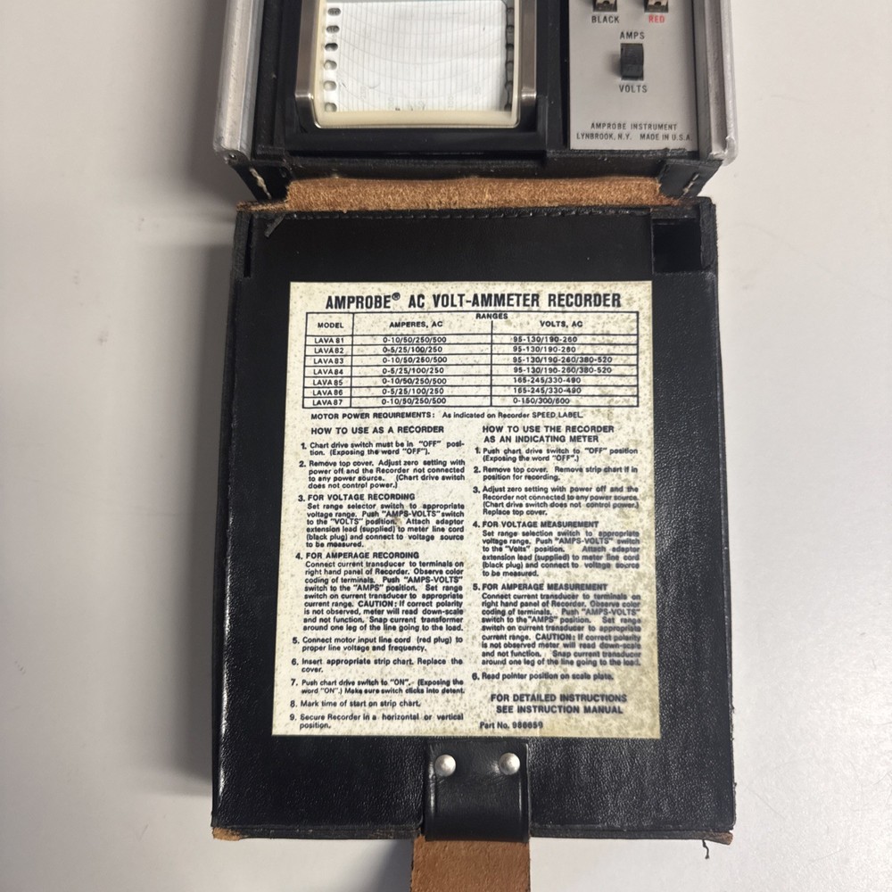 Vintage - AMPROBE Recorder Chart Printer - AC Volt Ammeter (item #80)