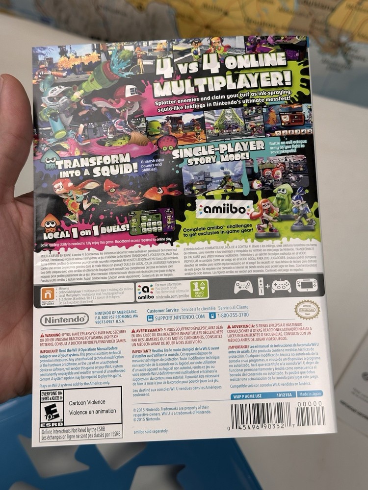 ❌CASE ONLY Splatoon Wii Case + Insert