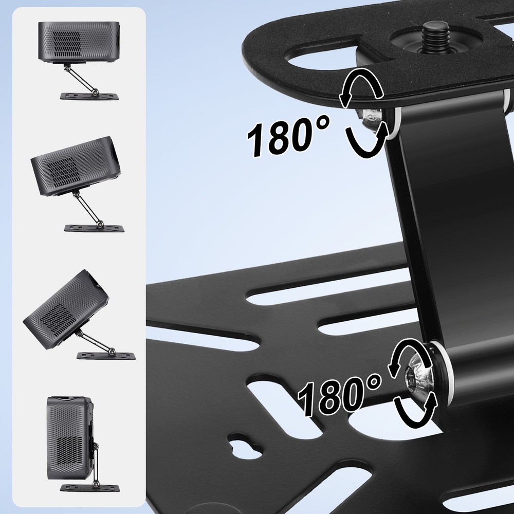 Projector Wall Ceiling Mount Foldable Table Stand 180°Adjustable for Home Office