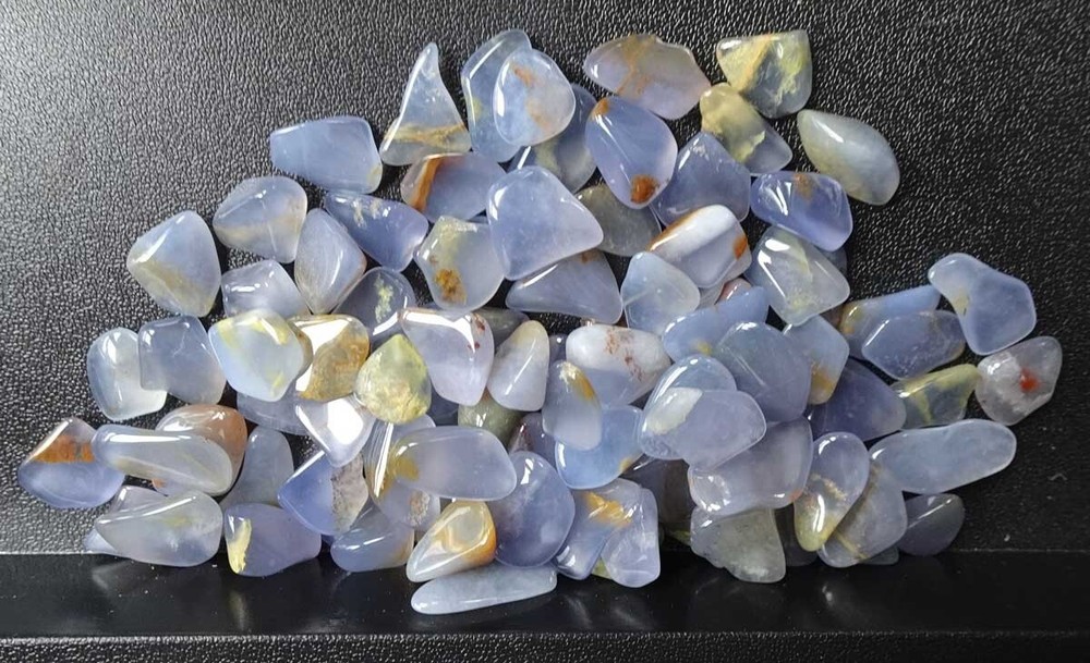 Blue Chalcedony - 4 oz. Small Tumbled Stones rt506b