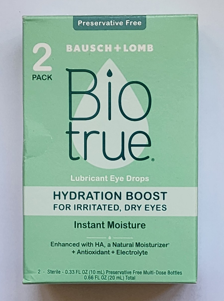Bio true Hydration Boost Eye Drops For Irritation (10 Ml),  2 Pack EXP 08/01/27