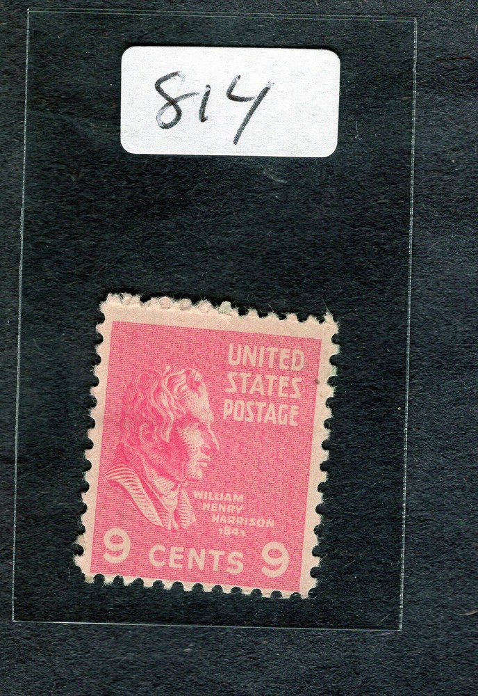 1938 Stamp #814 Benjamin Harrison M/SHM