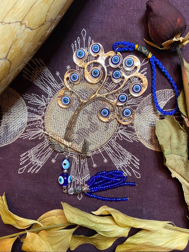 Tree Evil Eye Hanging Charm, Metaphysical, Witchcraft, Protection