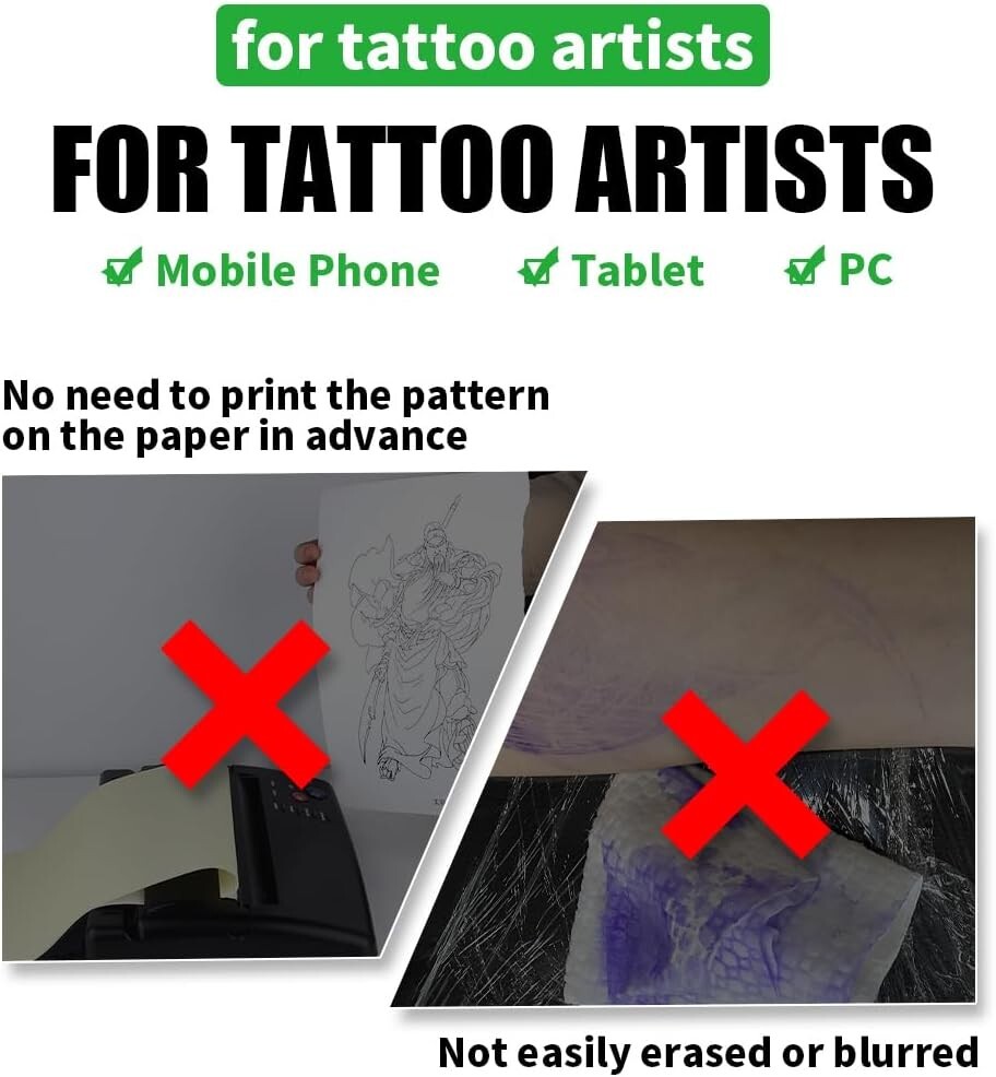 MASTLABS Wireless Tattoo Transfer Stencil Machine Copier Printer Thermal