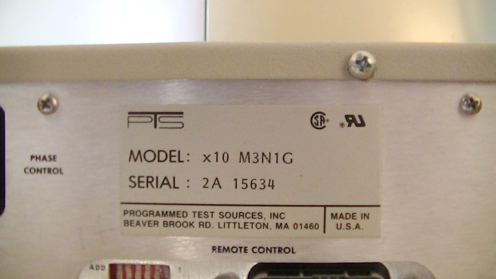 PTS FREQUENCY SYNTHESIZER X10 model X10 M3NIG