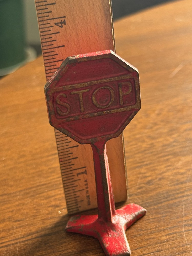 Vintage Cast Iron Stop Sign