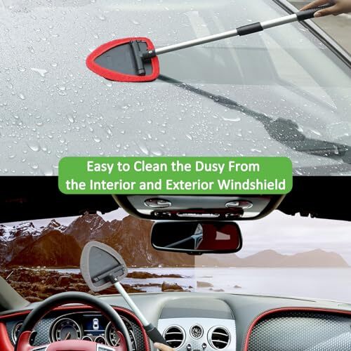 3 Pieces Windshield Cleaning Tool Inside Car Window Cleaner Cleaning Tool