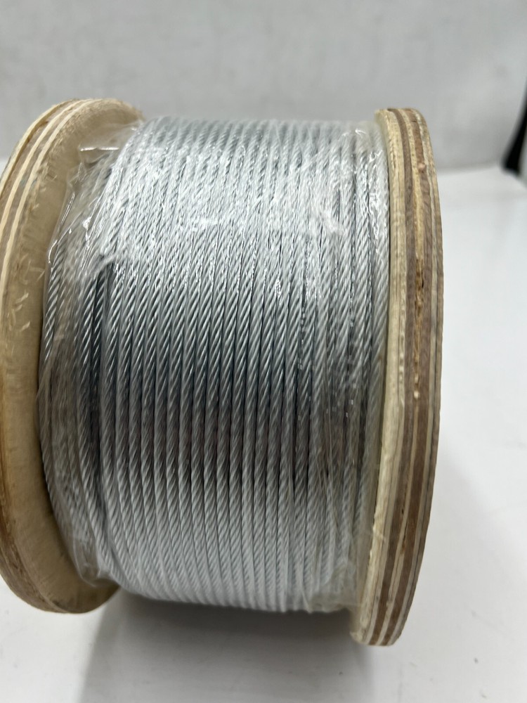 SSC294 Galvanized Cable 7X19-1/8" 500FT Breaking Strength 2000lbs