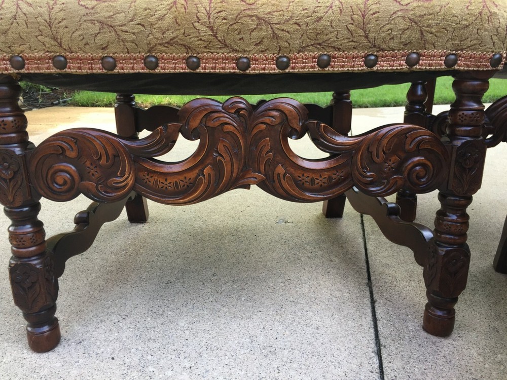 Antique DR Table, 6 Chairs, Buffet, and Server