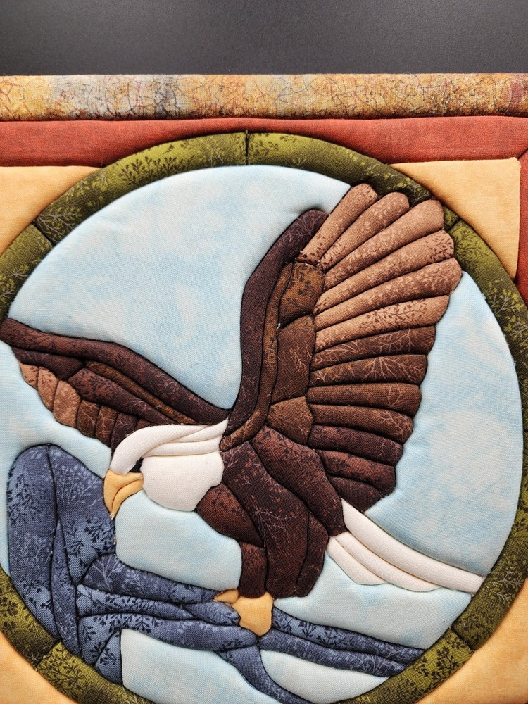 Quilted Eagle On Styrofoam 12X12 Wall Hanger