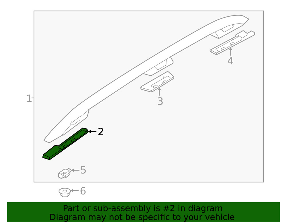 Genuine Subaru Rail Assembly Protector 91192SJ100