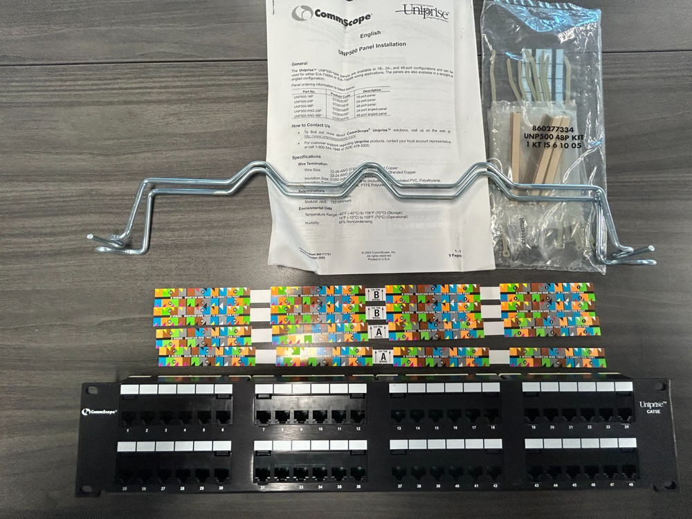 New - CommScope Uniprise UNP510-48P Cat5e Panel