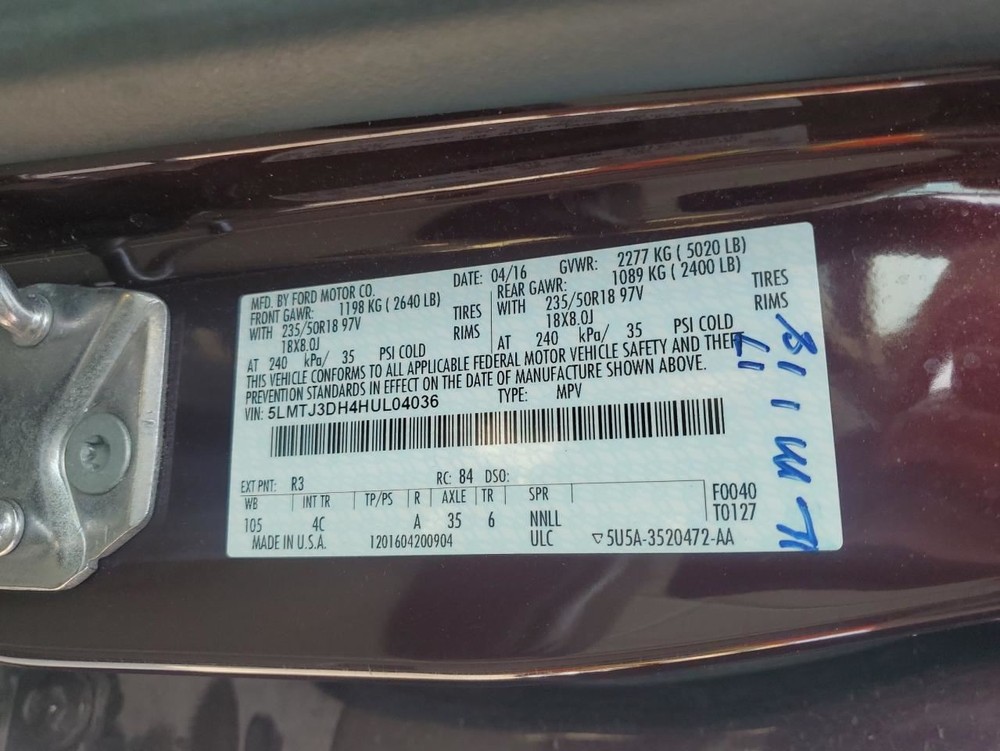 CONTROL PANEL OEM 17-18 LINCOLN MKC 1YR WRNTY
