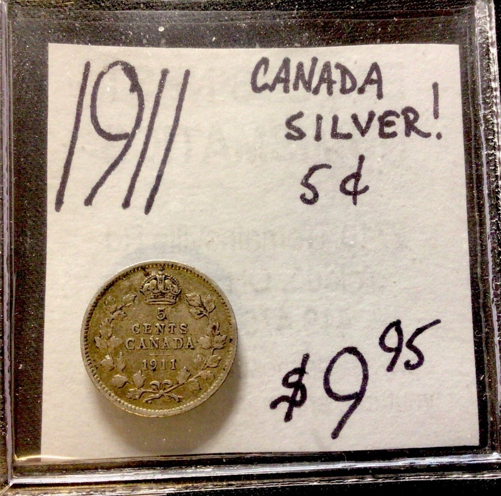 1911 Canada 5c Silver! ENN Coins