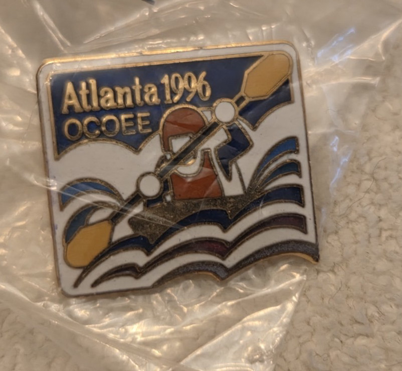 Atlanta 1996 Olympics Ocoee Whitewater Rafting Pin, Never Worn