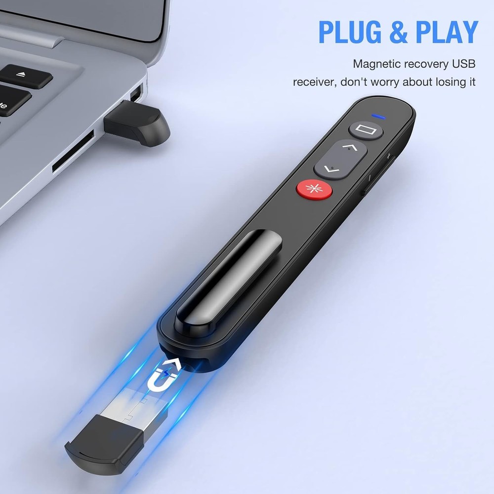 Laser Pointer for Presentations, Wireless Presenter Clicker for PowerPoint Slide