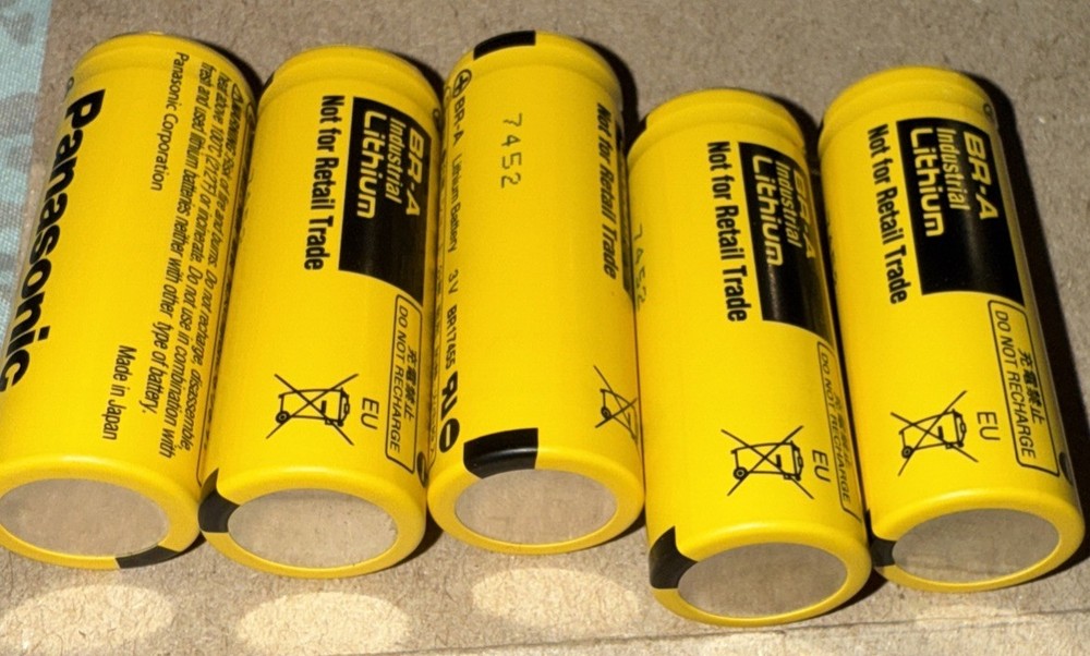 5 PANASONIC BRA INDUSTRIAL LITHIUM BATTERY