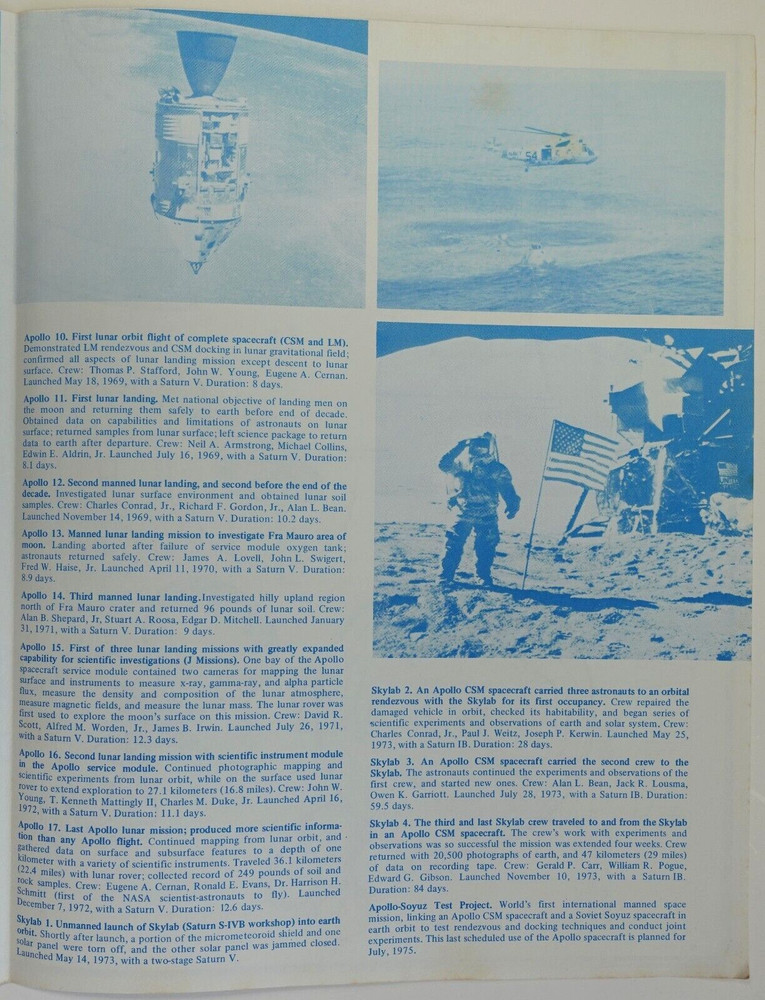 Apollo Spacecraft J-Mission configuration historical info Schematic Pamphlet 22”